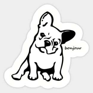 Bonjour, French Bulldog Sticker